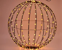 Merkloos Lichtbol Van Metaal Met Timer Warm Licht 40 Cm - Kerstversiering Flash Sale