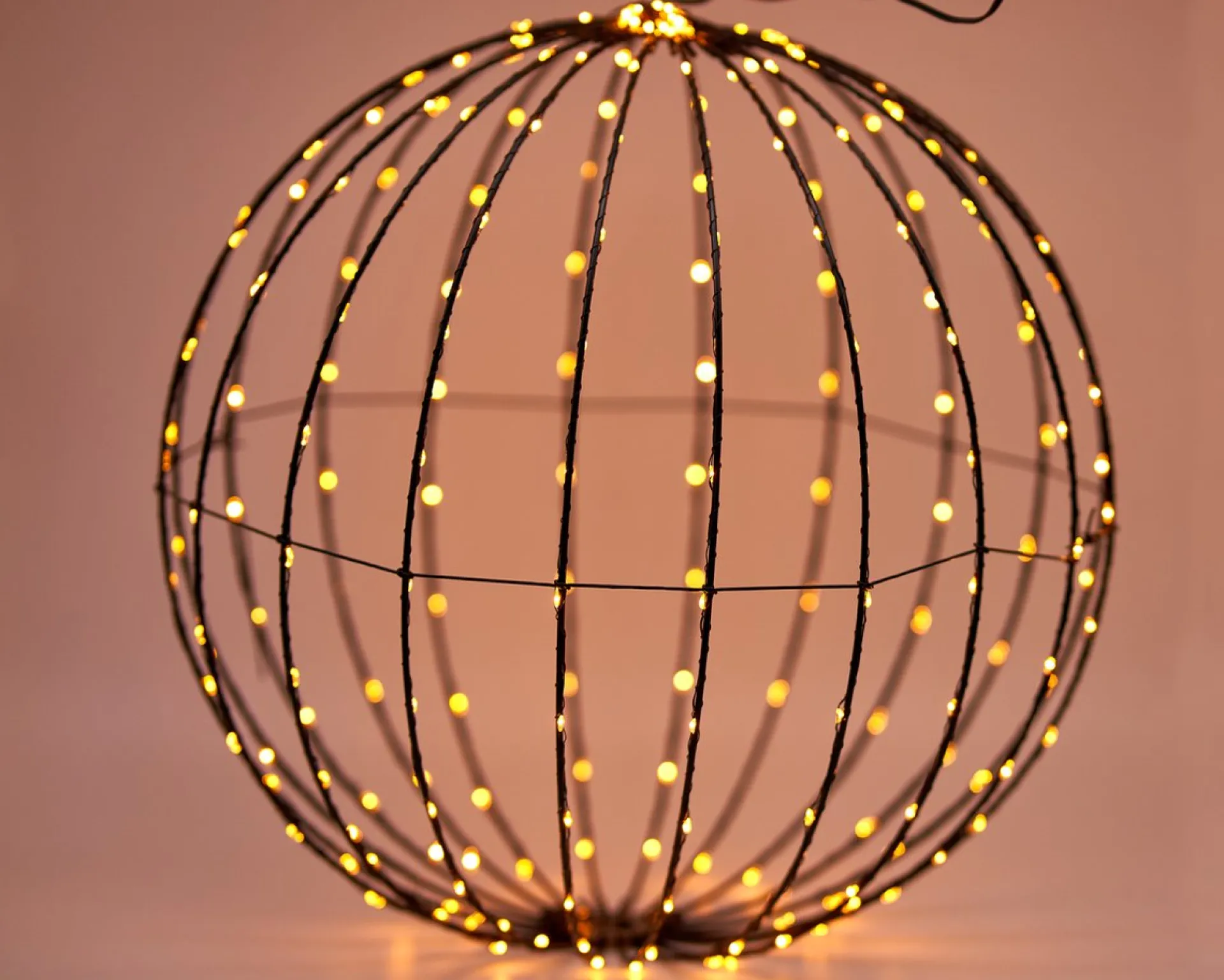Merkloos Lichtbol Van Metaal Met Timer Warm Licht 40 Cm - Kerstversiering Flash Sale