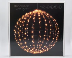 Merkloos Lichtbol Van Metaal Met Timer Warm Licht 40 Cm - Kerstversiering Flash Sale