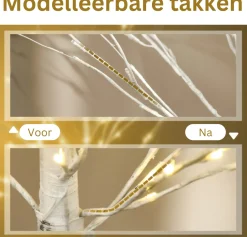 Zenzee Lichtboom - Lichttakken - Led Boom - Kerstverlichting - Lichttak - Kerstversiering - Kerst - 180 Cm - 96 Led's - Warmwit Fashion