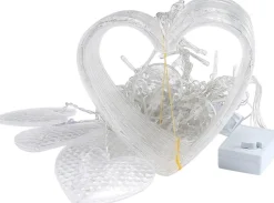 Merkloos Lichtgevend Gordijn Hartje - 2.5 Meter - Rgb Rgb (Wisselende Kleuren) Hot