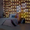 discountershop Lichtgordijn | Lichtvorhang | Warm Wit | +8 Functies | Gordijnverlichting 200 Led| 190X100 Cm Discount