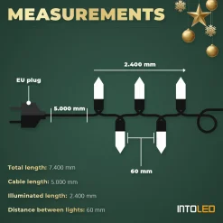 Konst Smide Lichtmantel Voor Binnen - 200 Leds - Warm Wit - 2.4 Meter - Kerstverlichting - Kerstboomverlichting Cheap