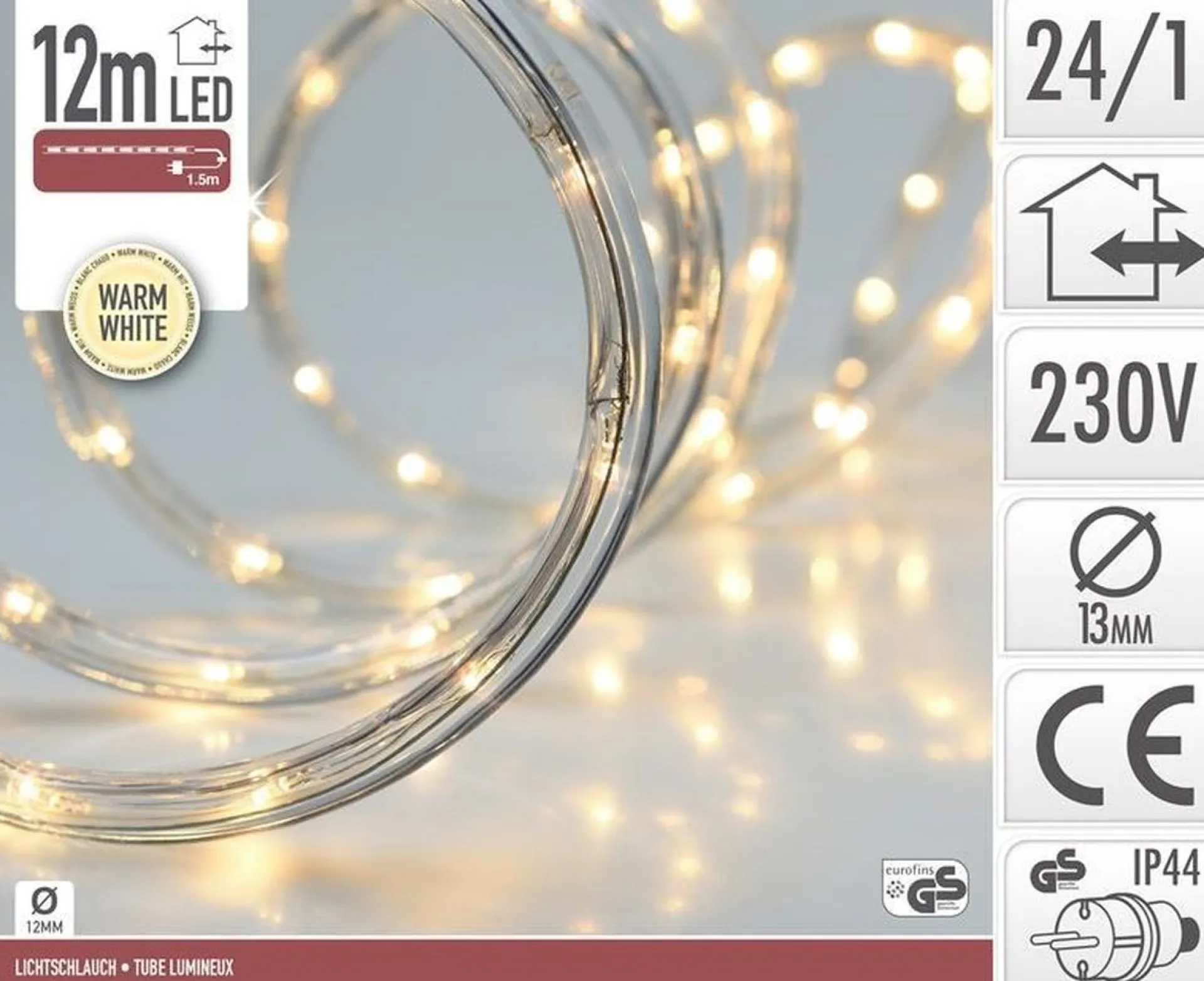 RTM Lighting Lichtslang / Slangverlichting 12M Met 288 Led Lampjes - Extra Warm Wit Licht Store