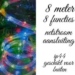 Zatzon Lichtslang Led Slinger 8M - Veelkleurig - Lichtsnoer - Led - Ledsnoer - Kerstverlichting - Kerst - Terrasverlichting - Binnen - Buiten - Multifunction 34W - 8M - Guirlande - Snoer - Professioneel Decoreren New