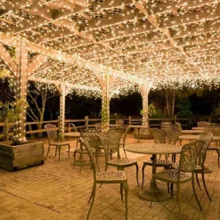 Benrida Lichtslingers , 100M600 Lamp Stekker 220V, Touwverlichting ,Warm Wit Licht , Koperdraad Fairy Lichtslingers Voor Halloween Kerstversiering Bruiloft Slaapkamer Feest Patio Tuin Feestelijke Verlichting Ga Online