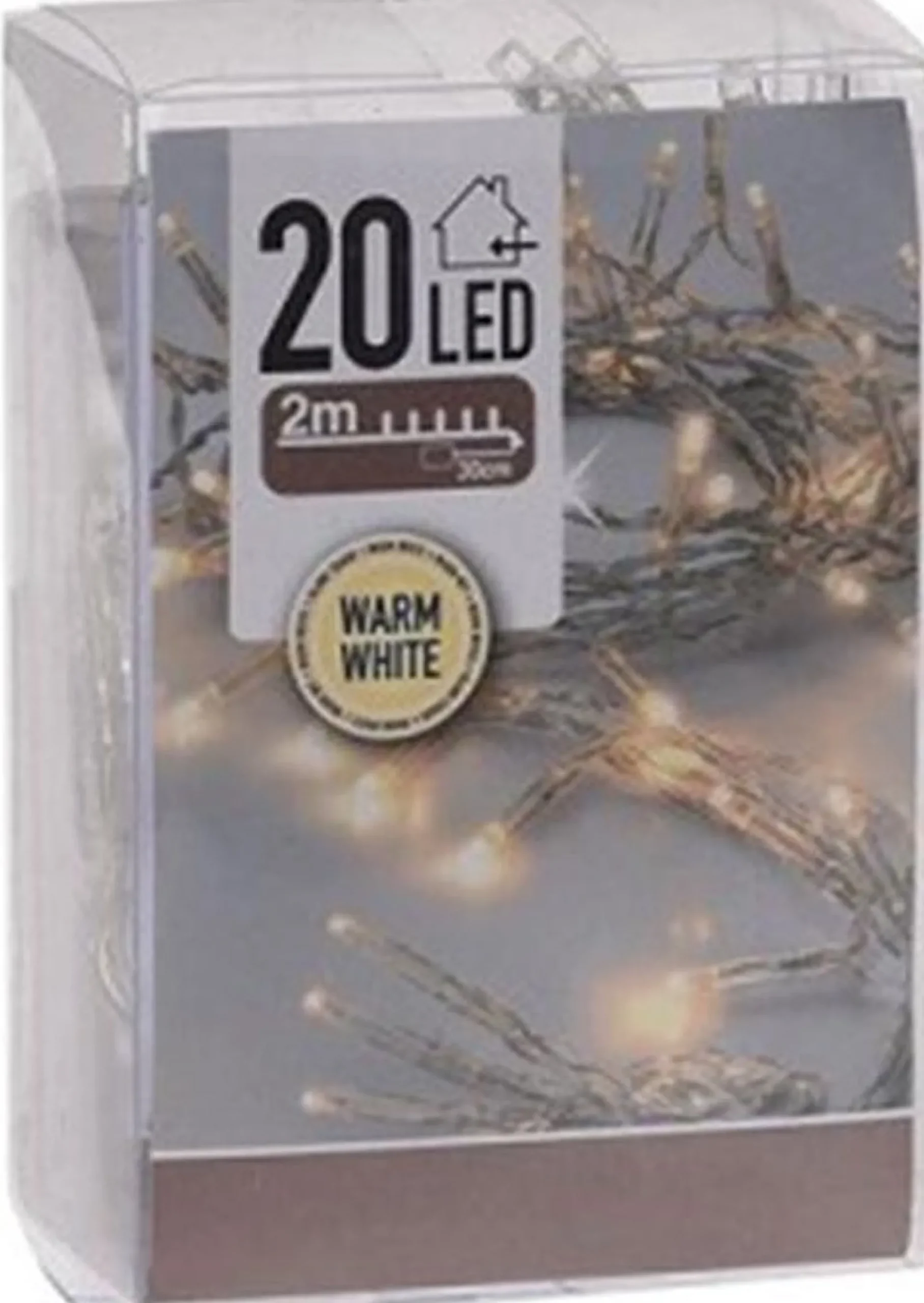Betaalbaarshoppen.nl Lichtsnoer 20 Led Lampjes Warmwit Outlet