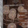 Svenska Living Lichtsnoer 10 Witte Glitter Bollen D5 Cm -Warm Wit - Batterij- 135 Cm Sale