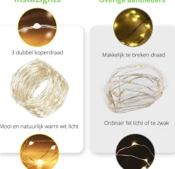 Sofisticade Lichtsnoer Bundel Led - Fairy Lights - 10 X 80Cm Met 80 Leds - Werkt Op 3 Aa Batterijen (Gratis Erbij) - Timer Functie - Kerstverlichting - Decoratie En Sfeerverlichting - Partylights Best
