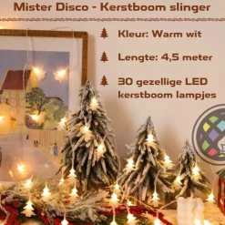 Mister Disco Lichtsnoer Kerstboompje Versiering - 4,5 Meter - 30X Led Lamp - Sfeer Flash Sale