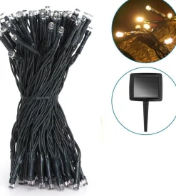 Aigostar Lichtstring Warmwit - 2700K | 11 Meter - 100 Led's | Waterdicht Ip44 | Solar - Oplaadbaar Best