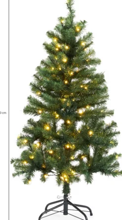 Lifa-Living Lifa Living - Kunstkerstboom - Met Verlichting - 120 Led Lampjes - 120 Cm - Aanloopsnoer 5 Meter - Groen Cheap