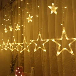 Liviner® Kerstverlichting Sterrengordijn - 2,5 M - Warmwit - Voor Binnen - Kerst Accessoires Clearance