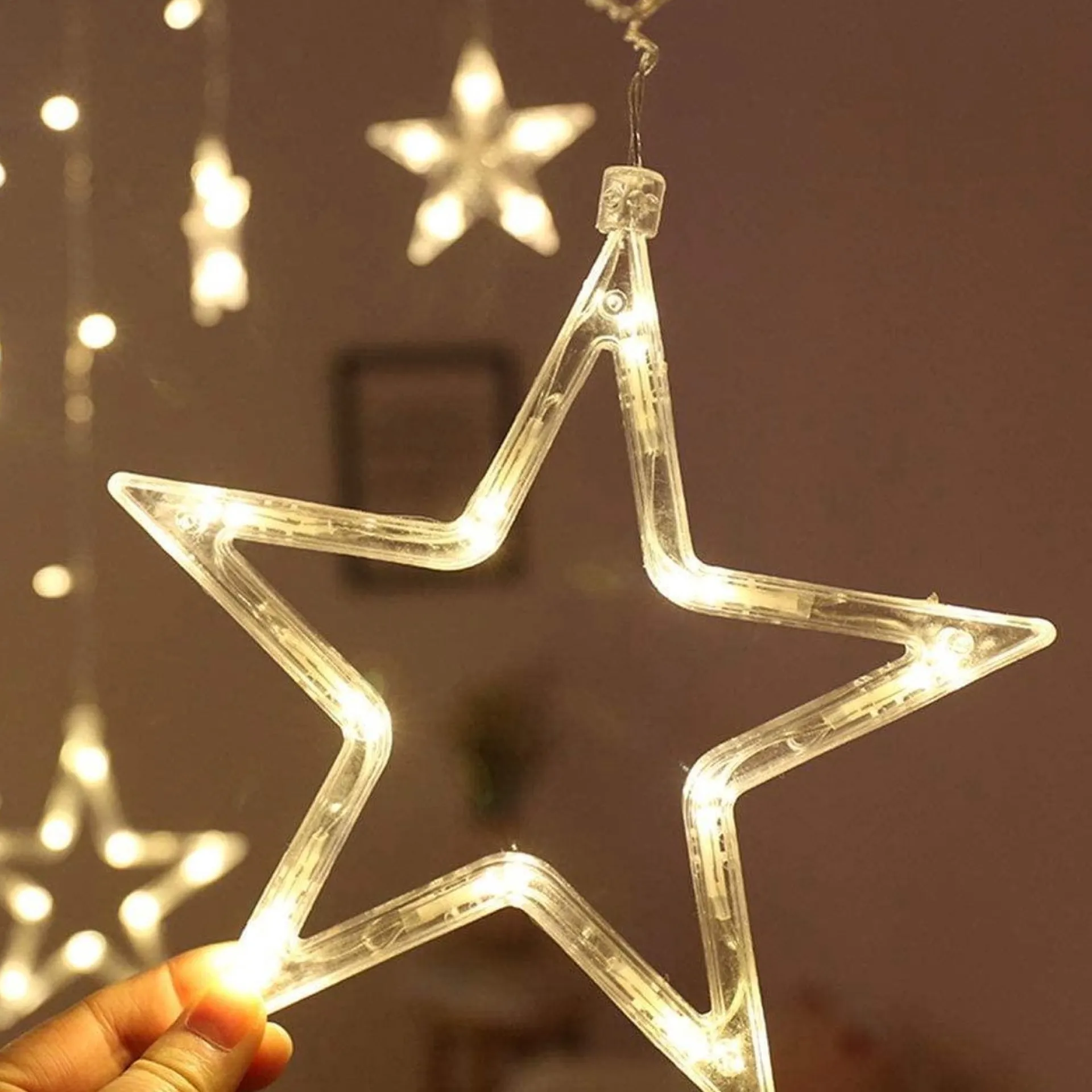 Liviner® Kerstverlichting Sterrengordijn - 2,5 M - Warmwit - Voor Binnen - Kerst Accessoires Clearance