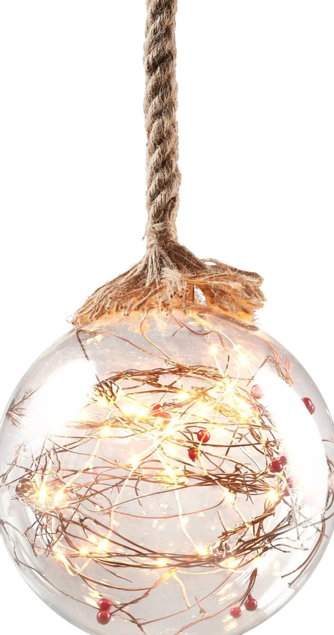 Luca lighting Bal Aan Touw Kerstverlichting Met 40 Led Lampjes En Decoratie - H100 X O20 Cm - Transparant Hot