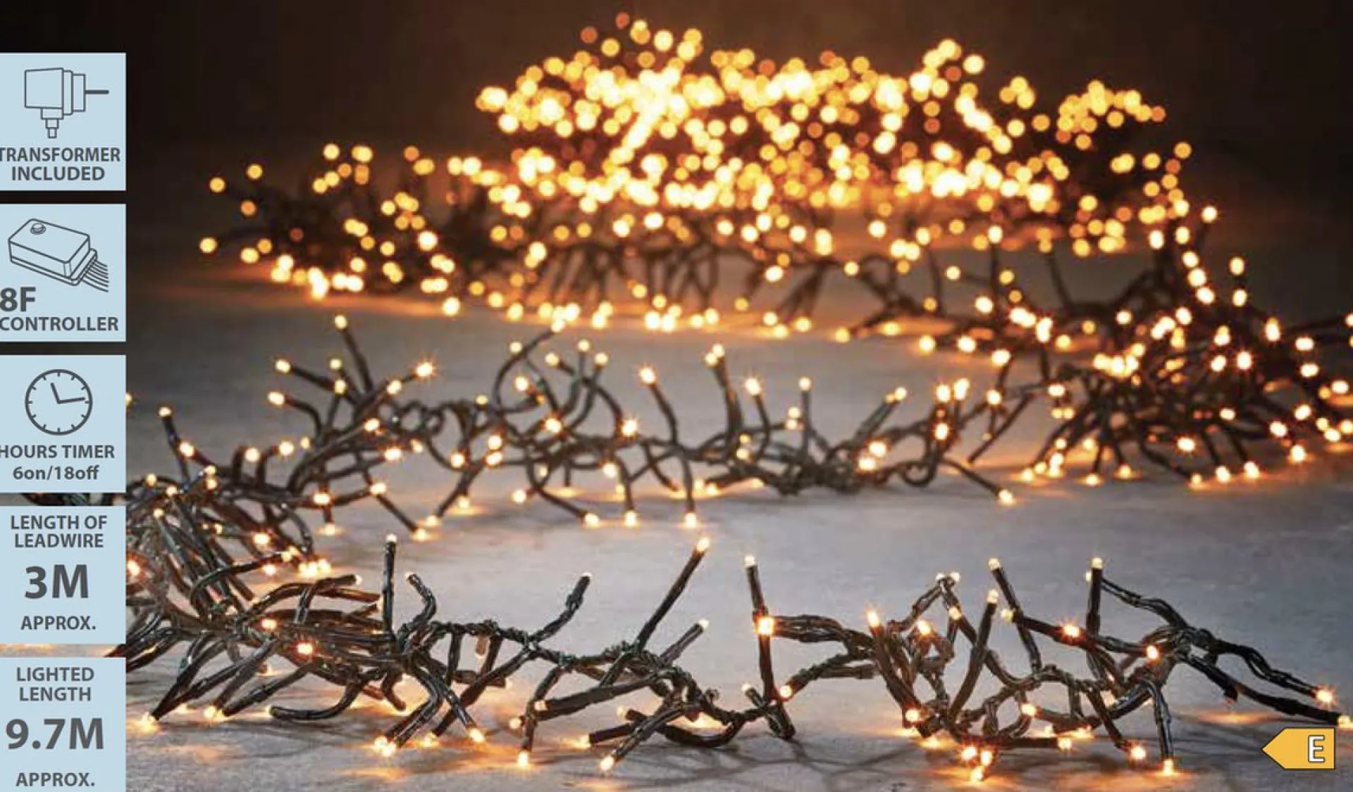 Luca lighting Cluster Kerstverlichting Met 1512 Led Lampjes - L Warm Wit 970 Cm Online