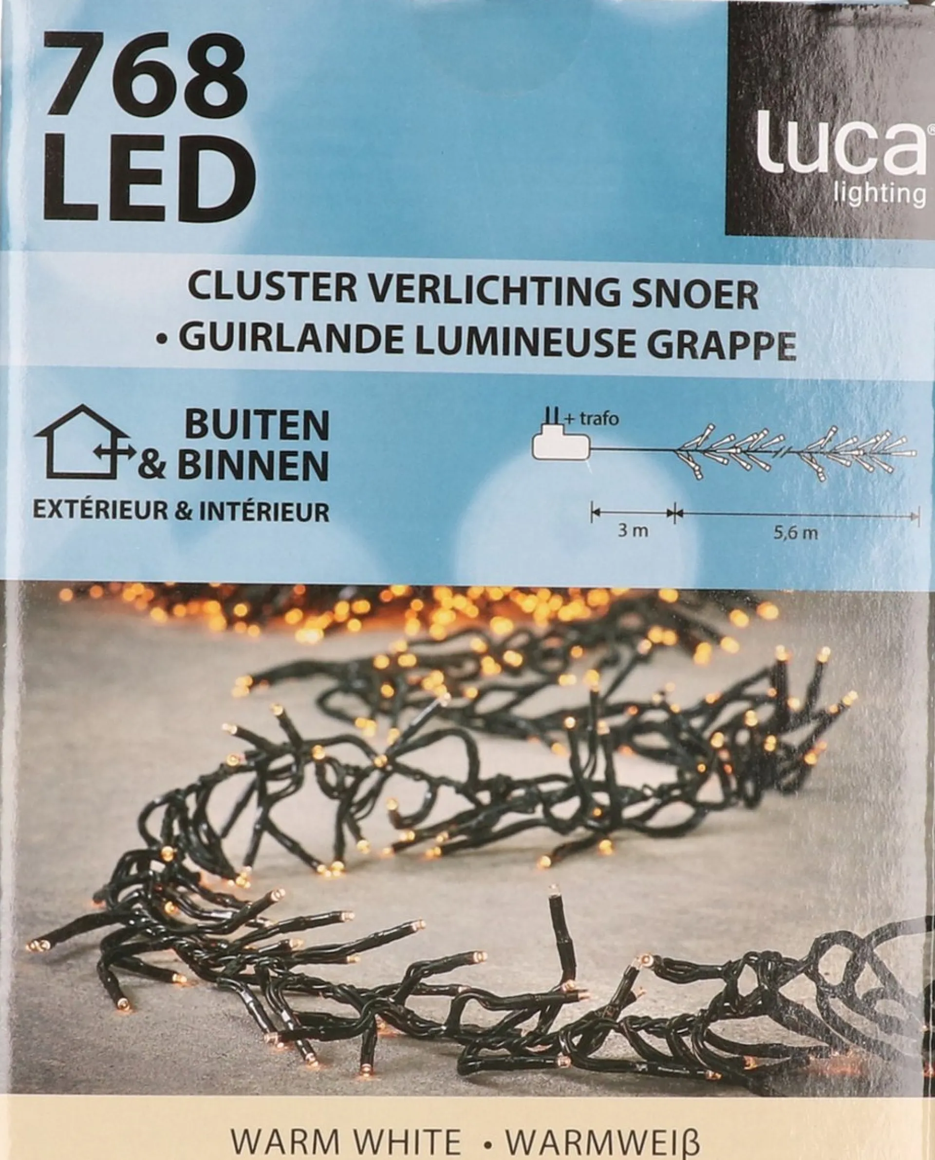 Luca lighting Cluster Kerstverlichting Met 768 Led Lampjes - L Warm Wit 560 Cm Sale