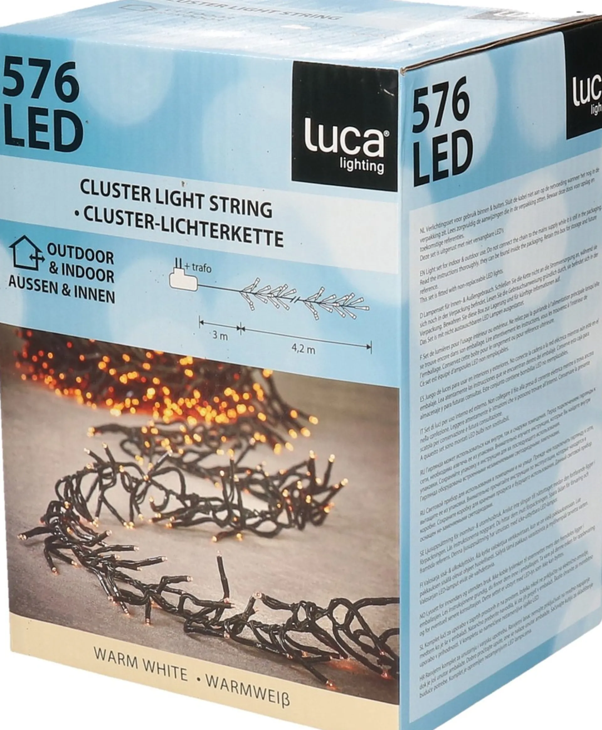 Luca lighting Cluster Kerstverlichting Met 576 Led Lampjes - L Warm Wit 420 Cm Clearance