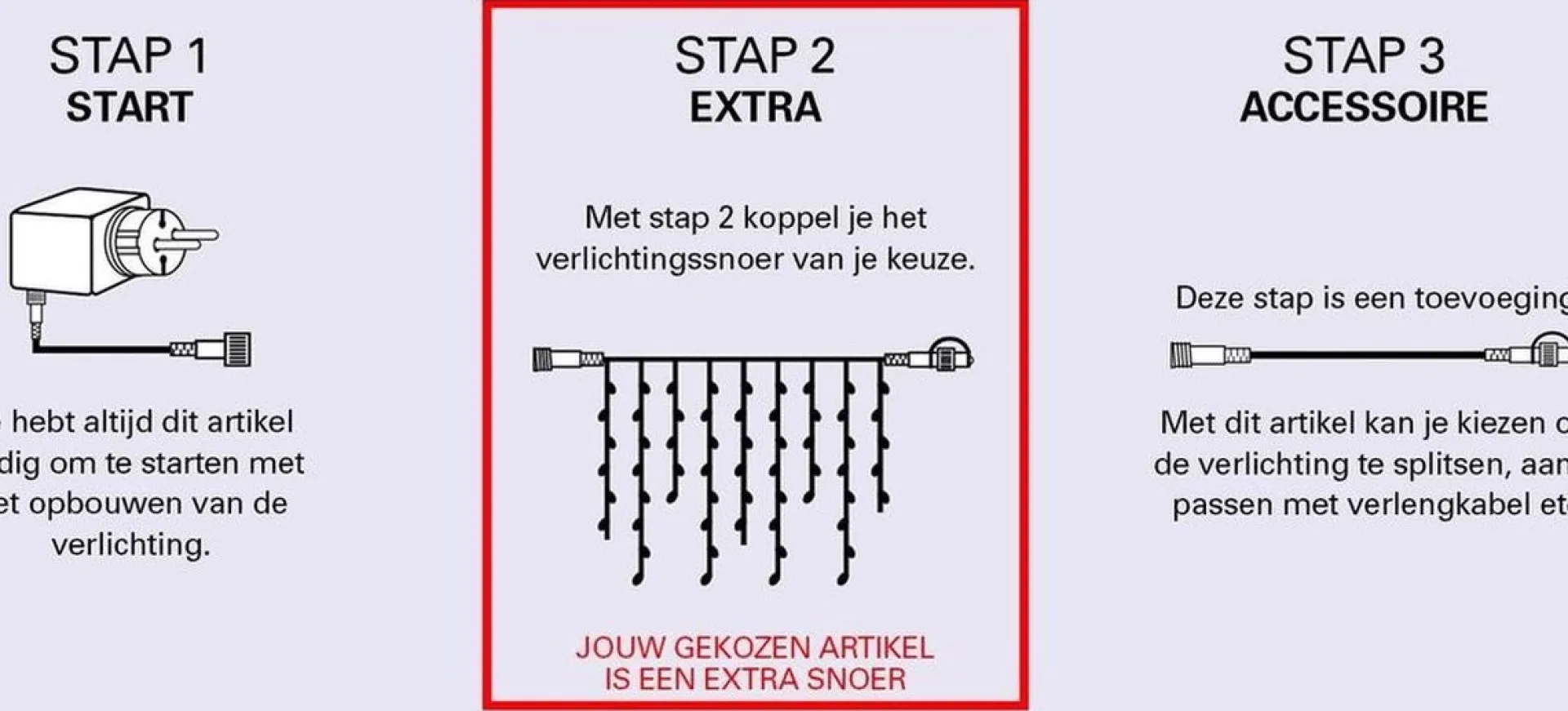 Luca lighting Connect 24 Lichtsnoer Met 98 Led Lampjes - L1000 Cm - Warm Wit New