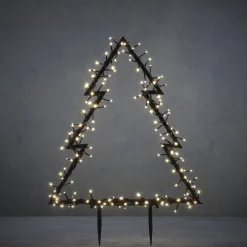 Luca lighting Garden D'Light Kerstboom Tuinsteker Met Klassiek Witte Led Verlichting - L53 X H75 Cm - Zwart Discount