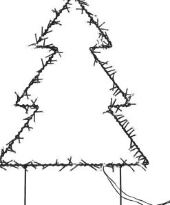 Luca lighting Garden D'Light Kerstboom Tuinsteker Met Klassiek Witte Led Verlichting - L53 X H75 Cm - Zwart Discount