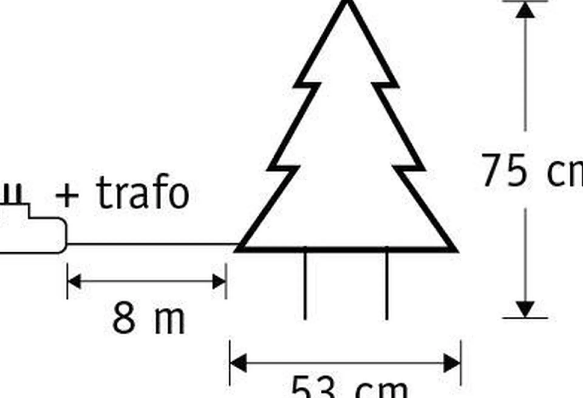 Luca lighting Garden D'Light Kerstboom Tuinsteker Met Klassiek Witte Led Verlichting - L53 X H75 Cm - Zwart Discount