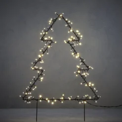 Luca lighting Garden D'Light Kerstboom Tuinsteker Met Klassiek Witte Led Verlichting - L53 X H75 Cm - Zwart Best