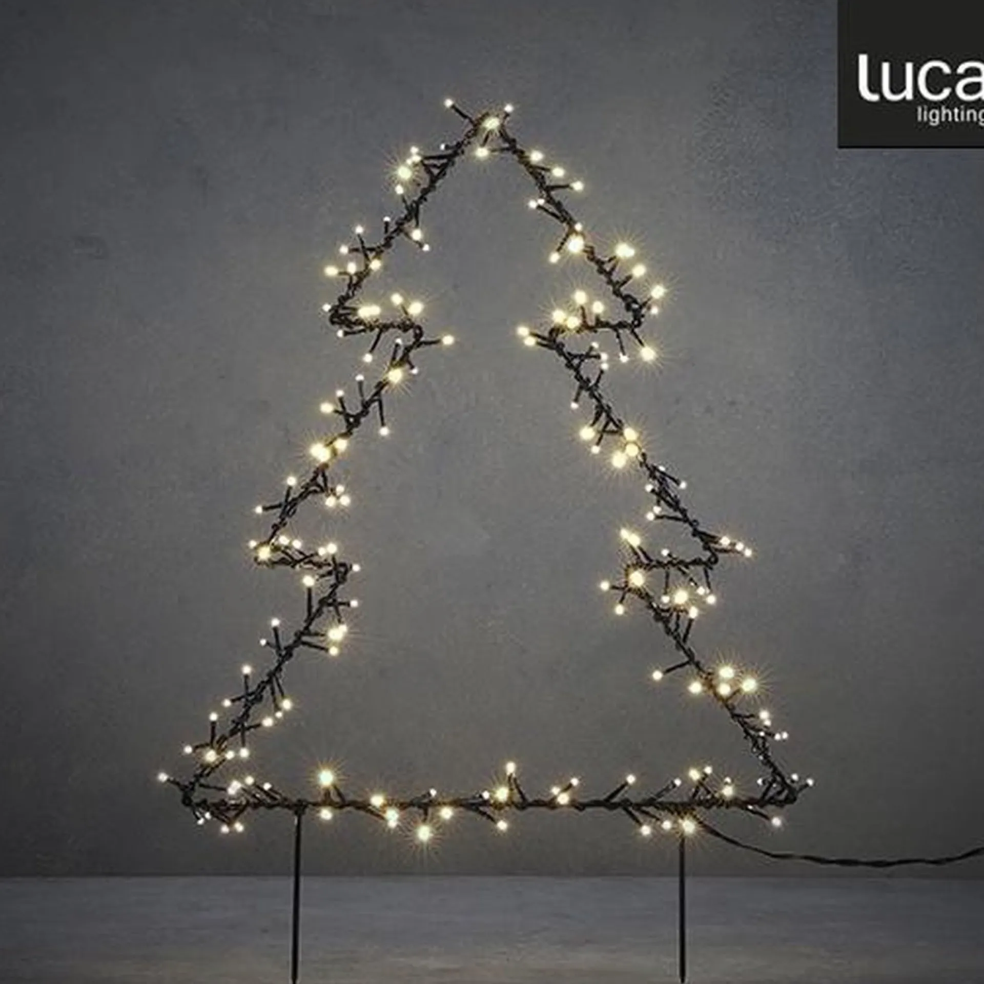 Luca lighting Garden D'Light Kerstboom Tuinsteker Met Klassiek Witte Led Verlichting - L53 X H75 Cm - Zwart Best
