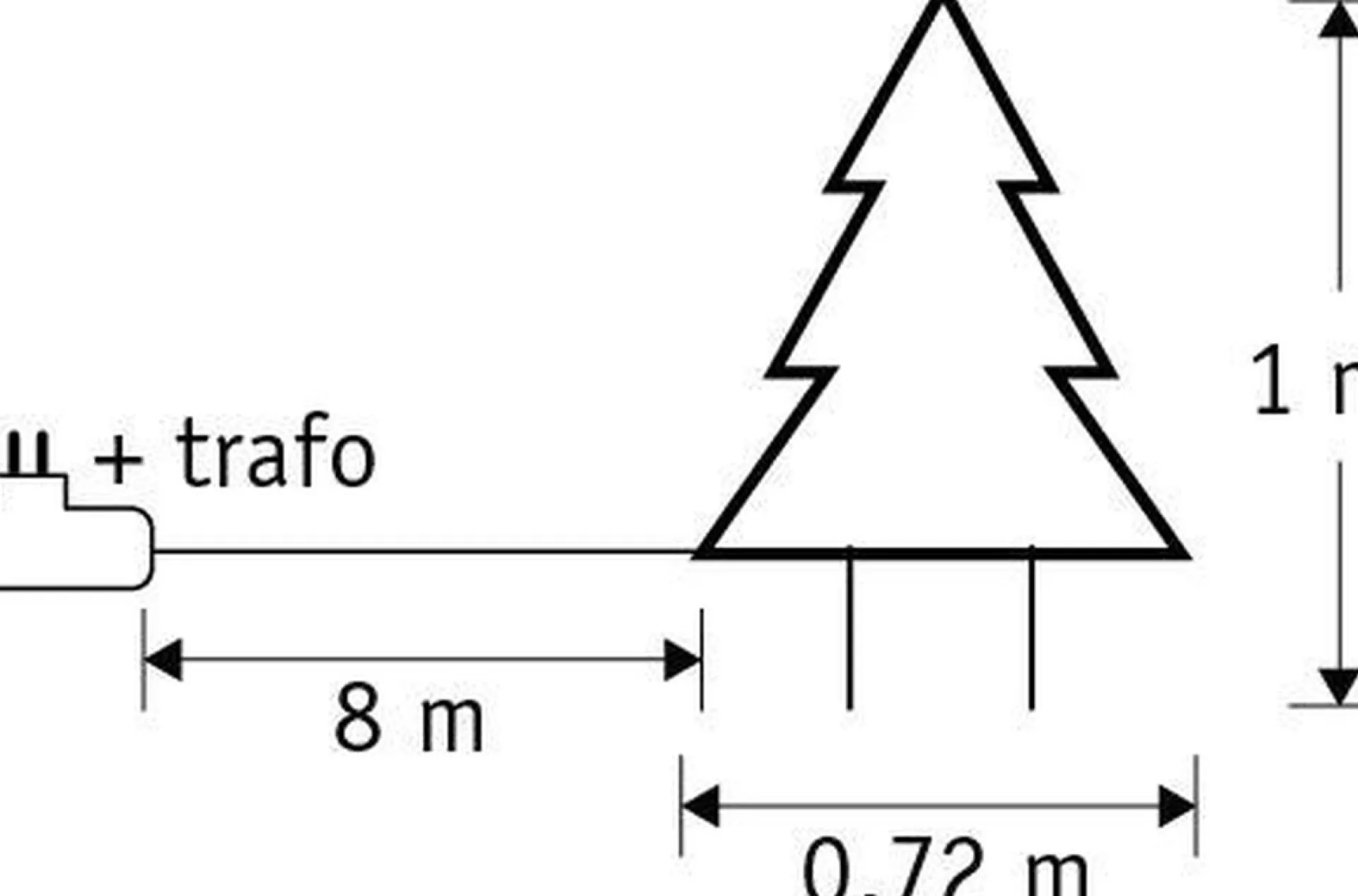 Luca lighting Garden D'Light Kerstboom Tuinsteker Met Warm Witte Led Verlichting - L72 X H100 Cm - Zwart Fashion