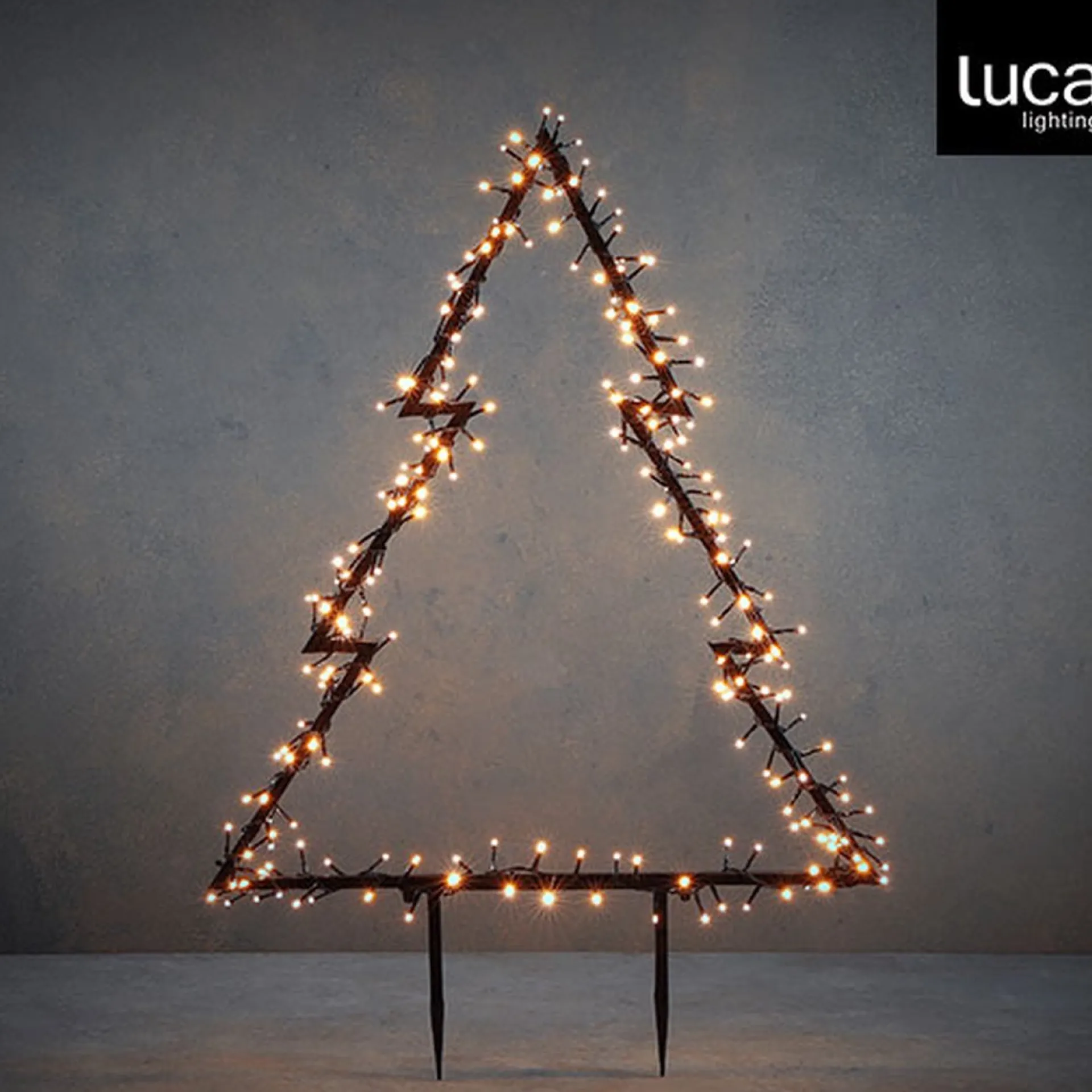 Luca lighting Garden D'Light Kerstboom Tuinsteker Met Warm Witte Led Verlichting - L72 X H100 Cm - Zwart Fashion