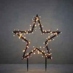 Luca lighting Garden D'Light Ster Tuinsteker Met Warm Witte Led Verlichting - L60 X H73 Cm - Zwart Cheap