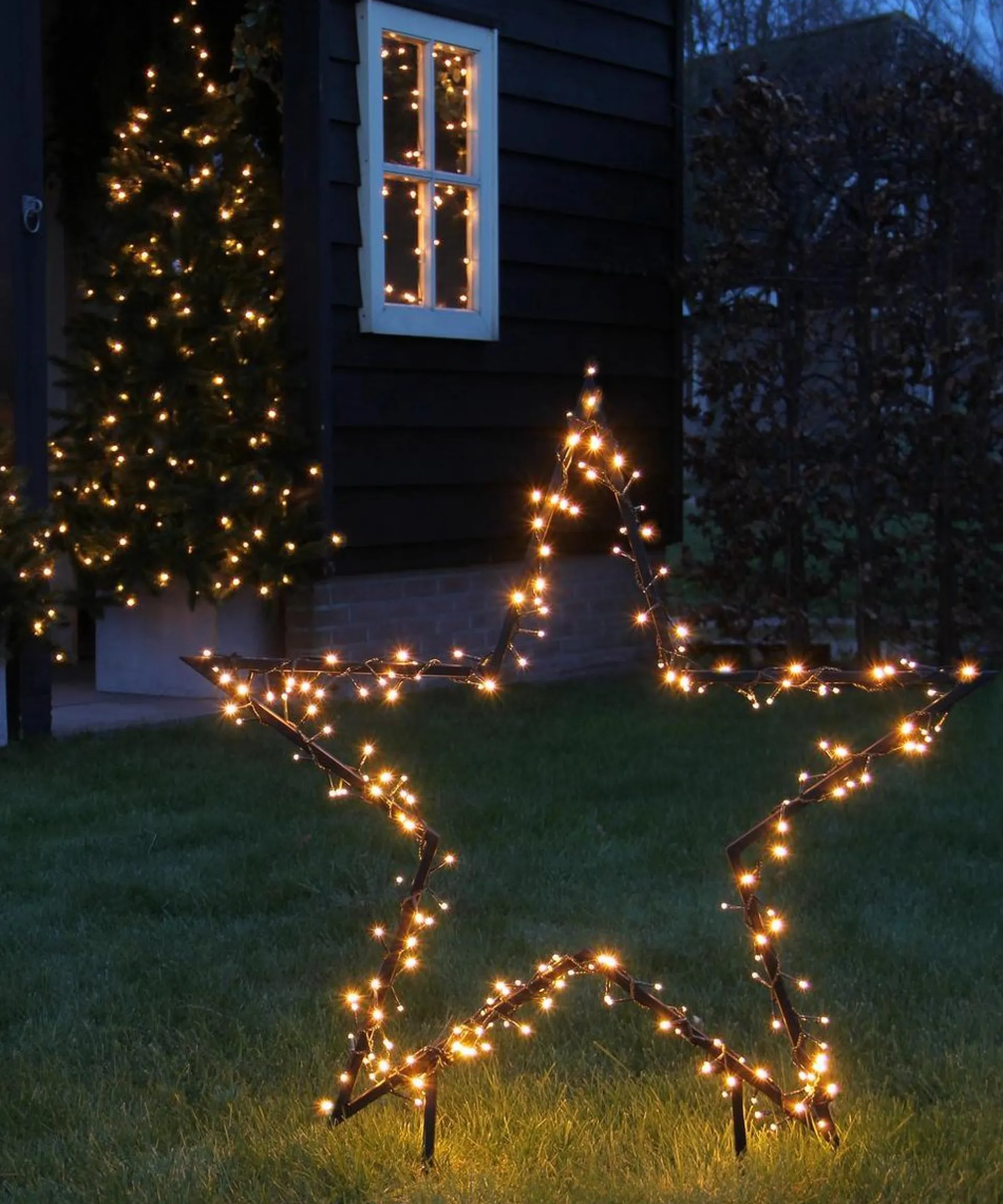 Luca lighting Garden D'Light Ster Tuinsteker Met Warm Witte Led Verlichting - L60 X H73 Cm - Zwart Cheap