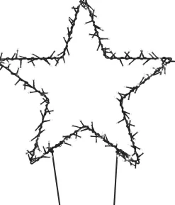 Luca lighting Garden D'Light Ster Tuinsteker Met Warm Witte Led Verlichting - L60 X H73 Cm - Zwart Cheap