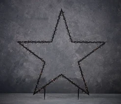 Luca lighting Garden D'Light Ster Tuinsteker Met Warm Witte Led Verlichting - L60 X H73 Cm - Zwart Cheap