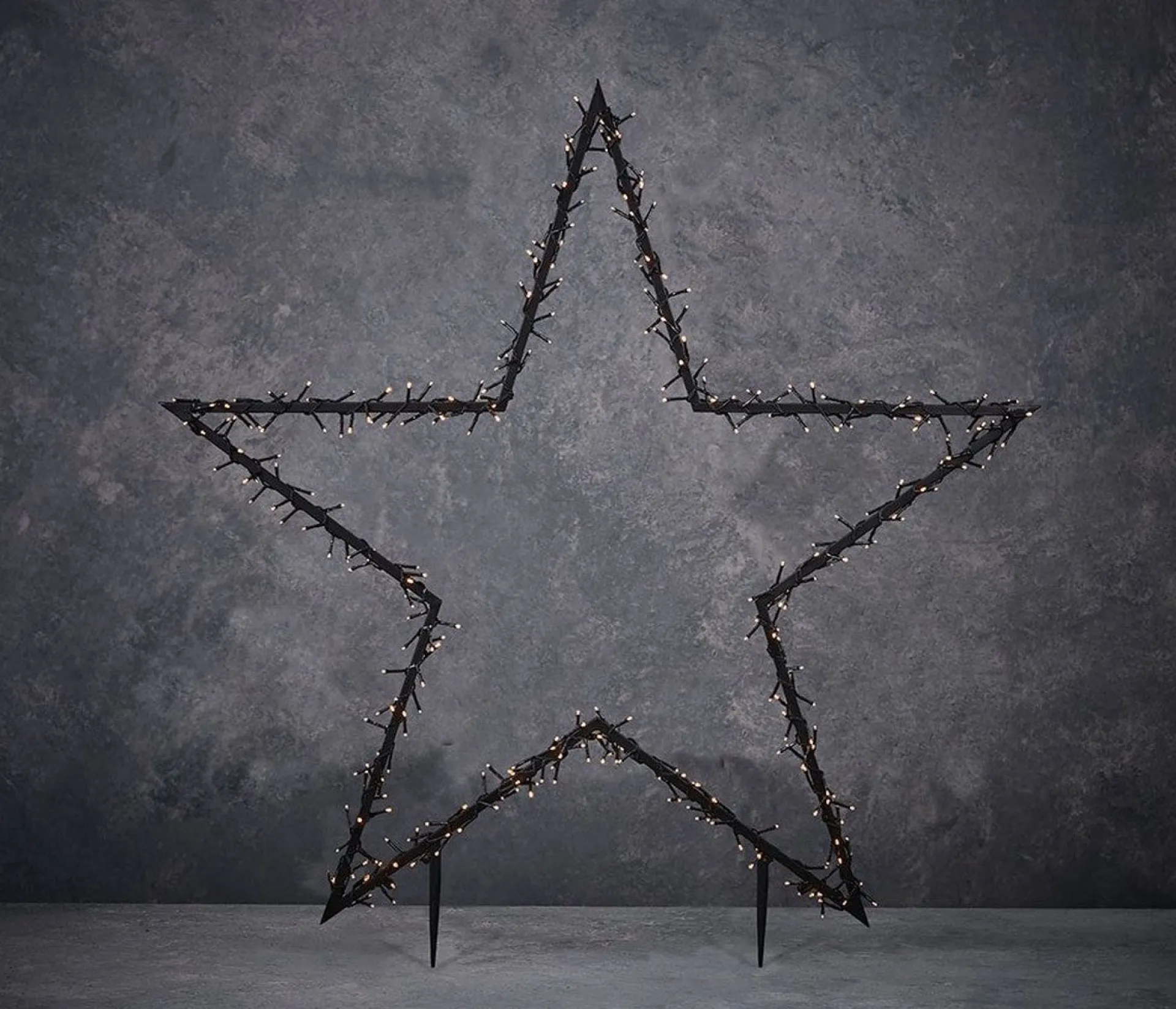 Luca lighting Garden D'Light Ster Tuinsteker Met Warm Witte Led Verlichting - L60 X H73 Cm - Zwart Cheap