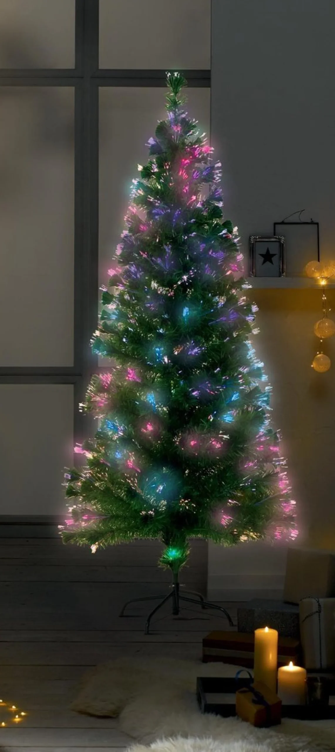 Luca lighting Greenwood Kunstkerstboom Met Fibre Optic Verlichting - H180 Cm - Multikleur Hot