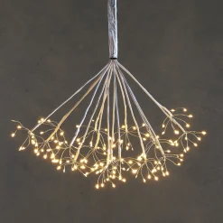 Luca lighting Kerstverlichting Paardenbloem Met 160 Warm Witte Led Lampjes - O80 Cm - Zilver Hot