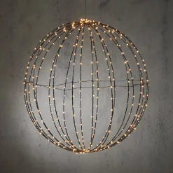 Luca lighting Kerstverlichting Bal Met Warm Witte Led Lampjes - O60 Cm - Zwart Cheap