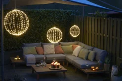 Luca lighting Kerstverlichting Bal Met Warm Witte Led Lampjes - O60 Cm - Zwart Cheap