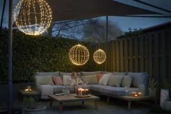 Luca lighting Kerstverlichting Bal Met Warm Witte Led Lampjes - O60 Cm - Zwart Cheap