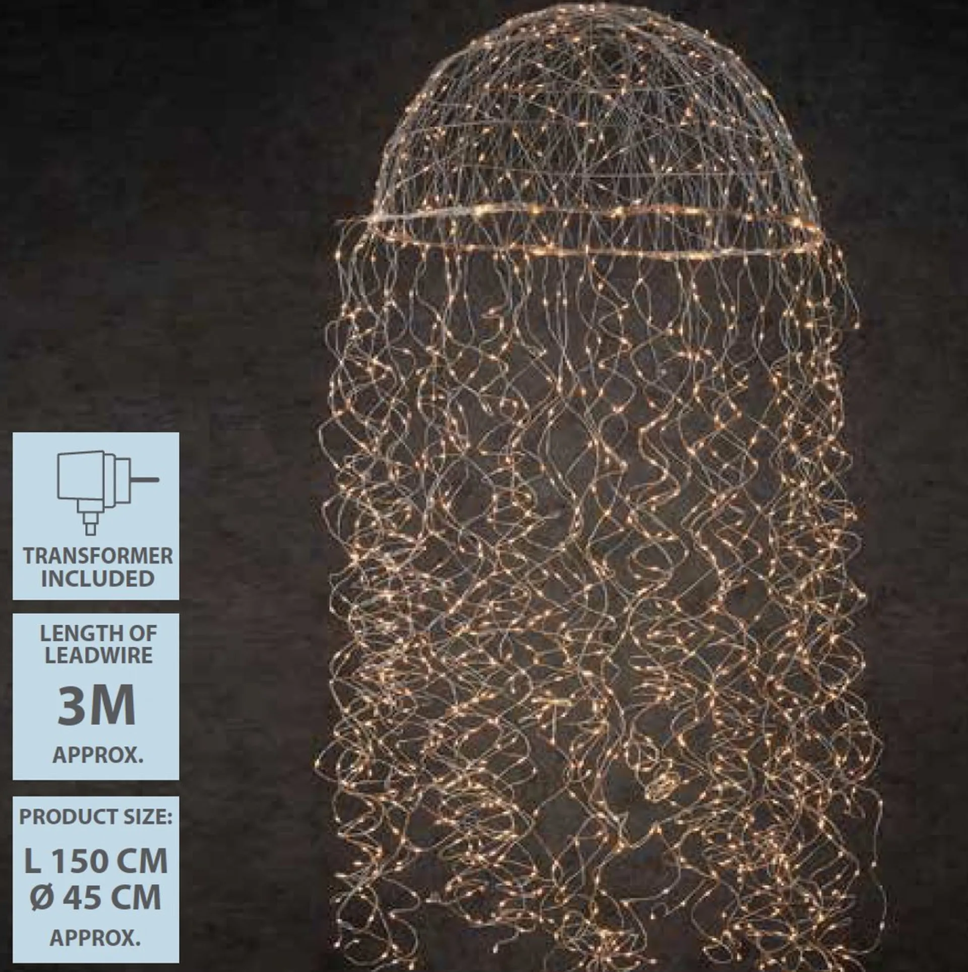 Luca lighting Kroonluchter Kwal Met Warm Witte Led Verlichting - H150 X O45 Cm - Zilver Shop