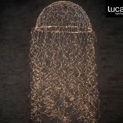 Luca lighting Kroonluchter Kwal Met Warm Witte Led Verlichting - H150 X O45 Cm - Zilver Shop