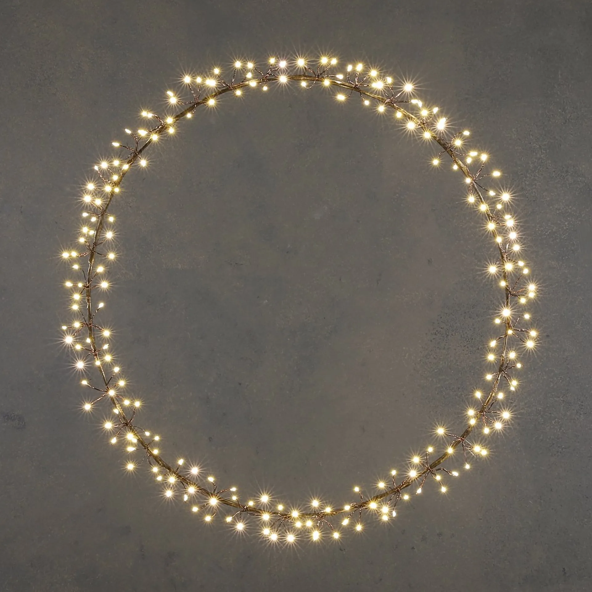 Luca lighting Lichtkrans Met Warm Witte Led Verlichting - O50 Cm - Zwart Store