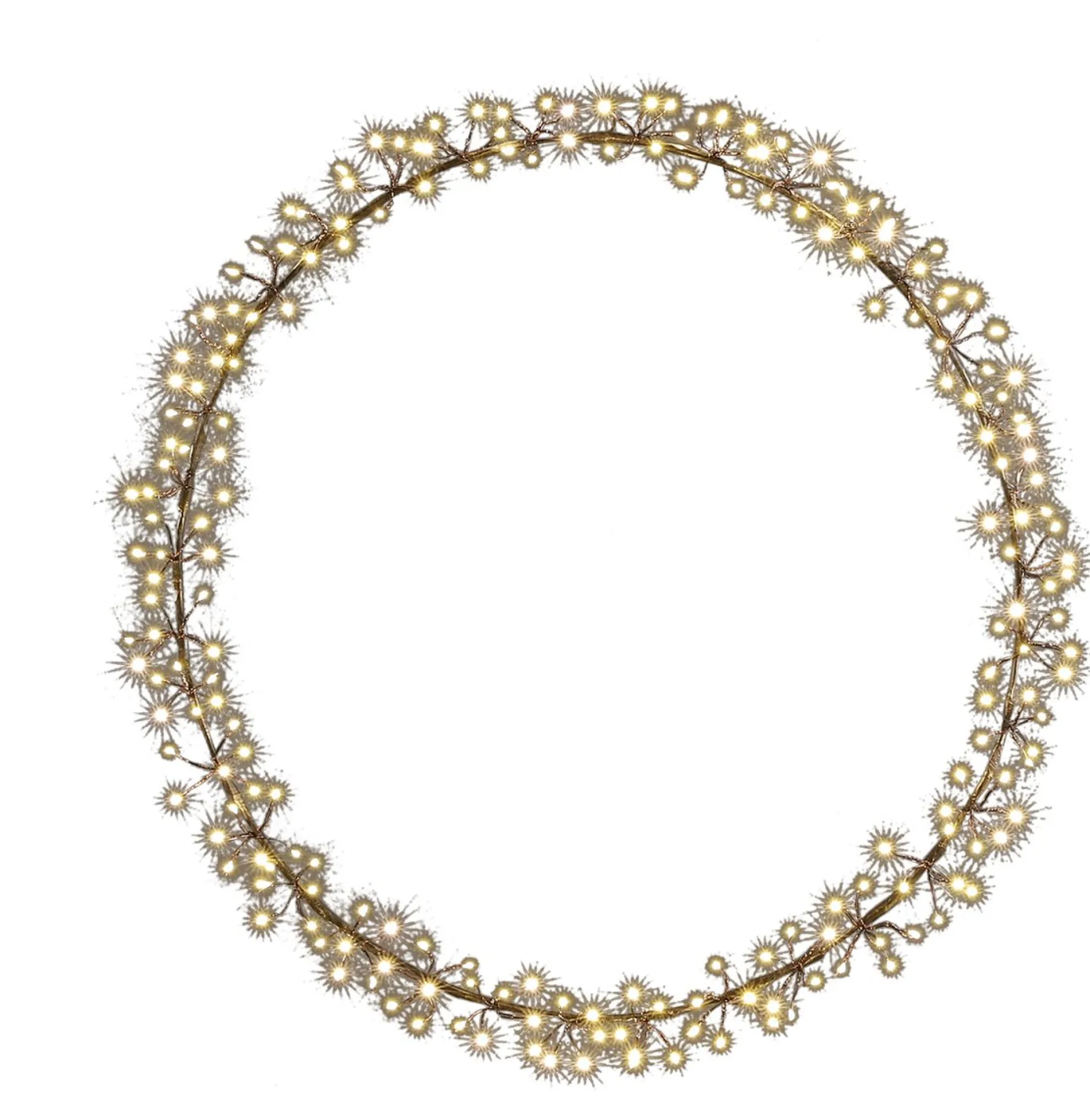 Luca lighting Lichtkrans Met Warm Witte Led Verlichting - O50 Cm - Zwart Store