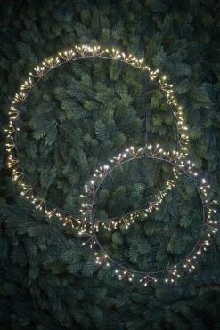 Luca lighting Lichtkrans Met Warm Witte Led Verlichting - O50 Cm - Zwart Store