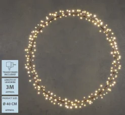 Luca lighting Lichtkrans Met Warm Witte Led Verlichting - O40 Cm - Zwart Fashion