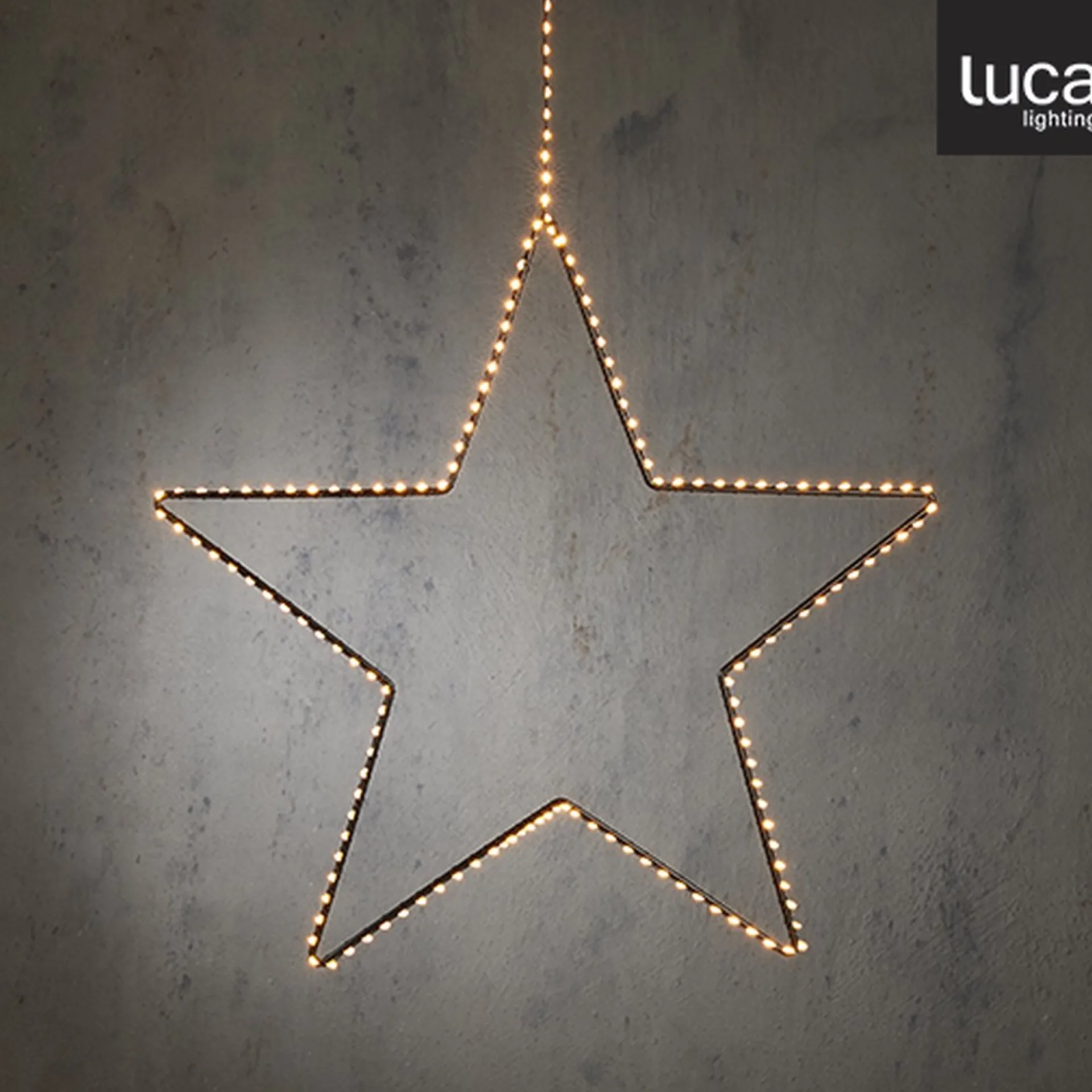 Luca lighting Ster Hangend Met Warm Witte Led Verlichting - H128 X O58 Cm - Zwart Clearance