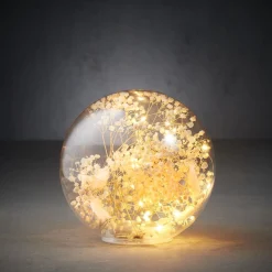 Luca lighting Tafelverlichting Glazen Bol Warm Wit 15 Led D18Cm Op Batterijen - Kerst Cheap