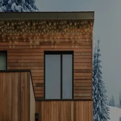 Luksus ™ Led Gordijn - Ijspegel Verlichting | 360 Led Lampjes Extra Warm Wit / Amber | Voor Binnen En Buiten | 7 + 10 Meter Snoer | 8 Lichtstanden & Timer Functie New