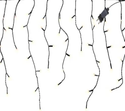 Luksus ™ Led Gordijn - Ijspegel Verlichting | 360 Led Lampjes Extra Warm Wit / Amber | Voor Binnen En Buiten | 7 + 10 Meter Snoer | 8 Lichtstanden & Timer Functie New